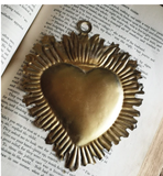 Mexican Heart Decoration Antique Silver