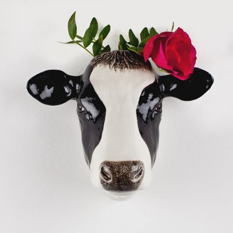 Cow Hanging Wall Vase